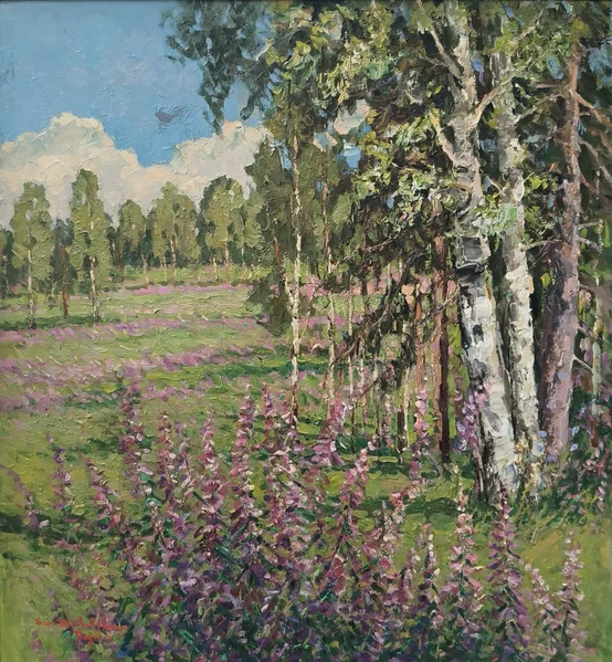 Иван-чай цветёт